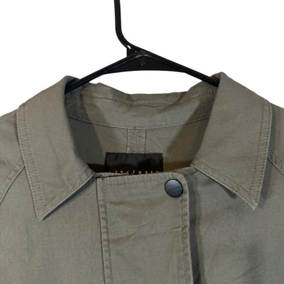 Sanctuary Gray Cotton Blend Casual Classic Full Zip Parka Jacket Women Sz M - Picture 6 of 12